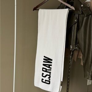G.S. RAW White Logo Scarf